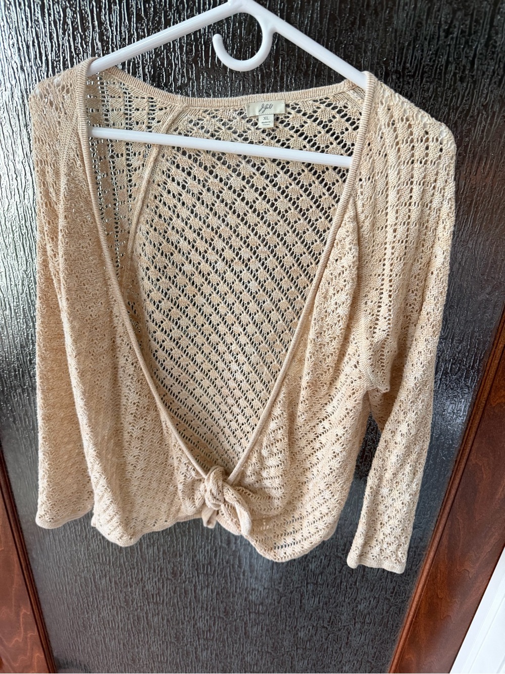 J. Jill knit cardigan |tie front| XL| Cream 🤎